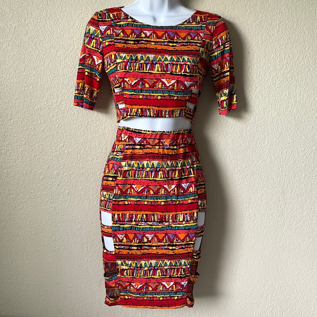 Pattern Skirt Set